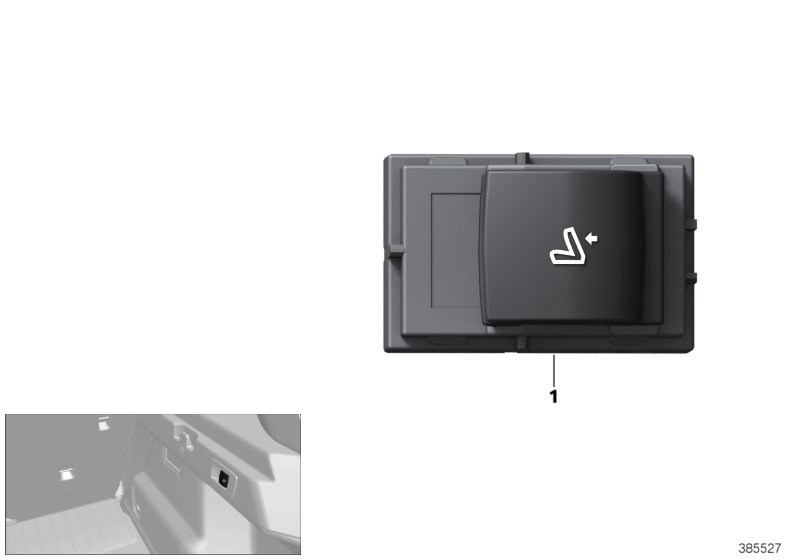 Przełącznik zdalnego odblokow. oparcia  (61_4189) dla BMW X1 F48 LCI X1 20dX SAV ECE