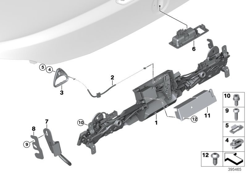 System zamykania tylnej klapy  (41_2360) dla BMW 4' F33 LCI 435dX Cab ECE