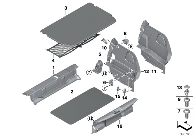 Obudowa bagażnika  (51_2026) dla MINI F55 LCI One First 5-drzwiowy ECE