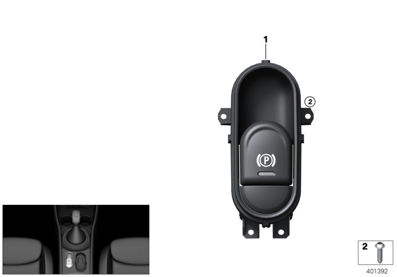 Przełącznik hamulca parkingowego  (61_4449) dla MINI F56 LCI Cooper S 3-drzwiowy ECE
