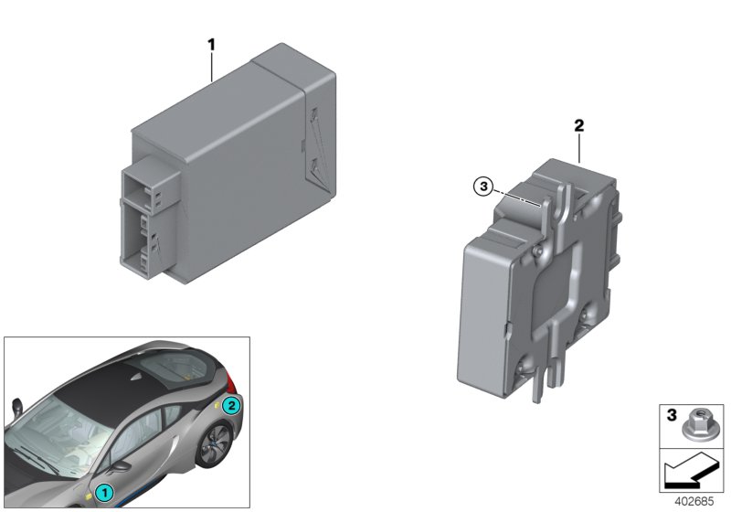 Sterownik pompy paliwowej  (16_0955) dla BMW i i8 I15 i8 Roa ECE