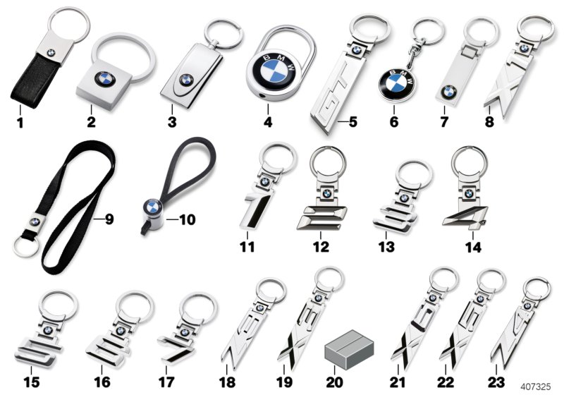 BMW Collection - breloki do kluczy 14/16  (80_0943) dla BMW 5' G30 LCI 530i Lim ECE