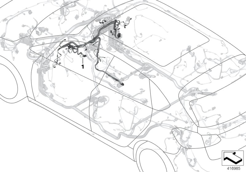 Wiązka przewodów tablicy przyrządów  (61_4702) dla BMW 2' F45 Active Tourer LCI 218d Act ECE