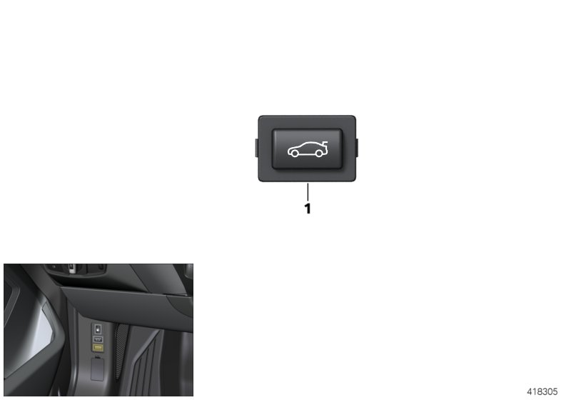 Przełącznik odryglowania bagażnika  (61_3145) dla BMW i i3 I01 LCI i3 120Ah Meg ECE