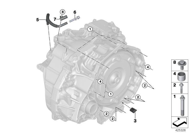 GA8F22AW Skrzynia bieg. moc./elem. dod.  (24_1507) dla BMW 2' F45 Active Tourer LCI 220i Act ECE