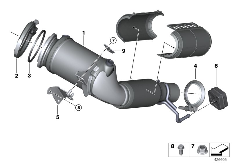 Katalizator przy silniku  (18_1066) dla MINI Cabrio F57 LCI Cooper Cabrio ECE