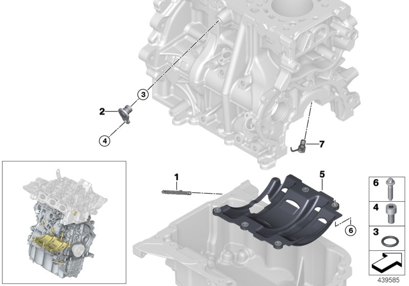 Skrzynia korbowa cylind./Elementy dod.  (11_6615) dla BMW X1 F48 LCI X1 25eX SAV ECE