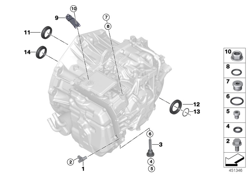 GA6F21AW Anbauteile/Dichtungen  (24_1622) dla BMW i i8 I15 i8 Roa ECE