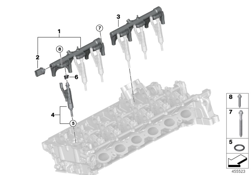 Szyna rail / wtryskiwacz  (13_2177) dla BMW X4 M F98 LCI X4 M SAC ECE