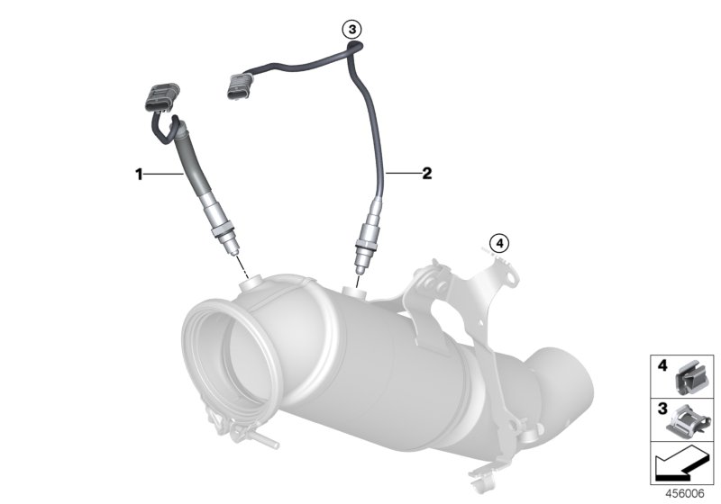 Sonda lambda/Elementy dod.  (18_1142) dla BMW 2' F22 LCI M240i Cou ECE