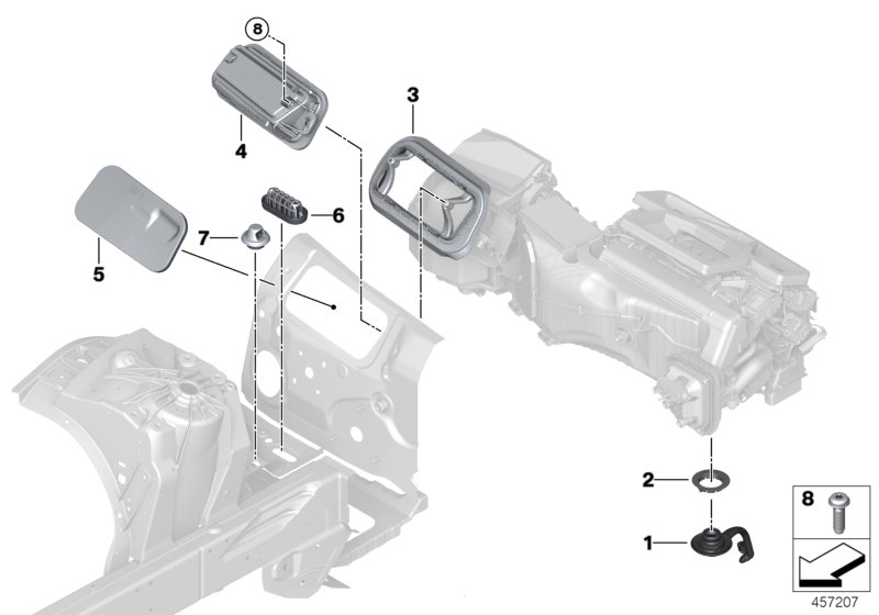 Różne tuleje / uszczelki  (64_2161) dla BMW 5' G30 LCI 520dX Lim ECE