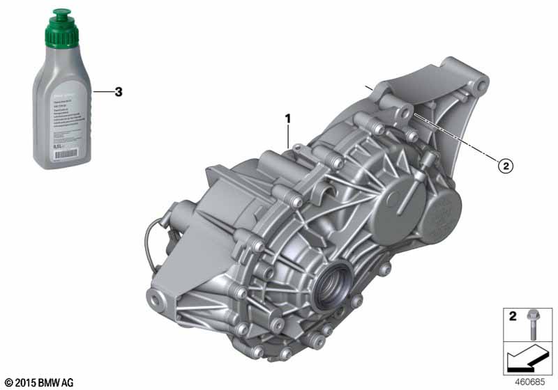 Skrzynia biegów E / mocowanie  (27_0102) dla BMW X1 F48 LCI X1 25eX SAV ECE