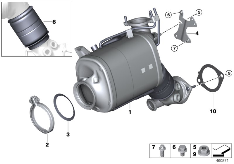 Katalizator/Przeciwpyłk. filtr paliwowy  (18_1253) dla BMW 6' G32 GT LCI 630dX Gra ECE