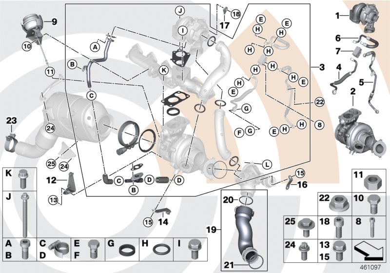 Turbosprężarka i zestaw mont.Value Line  (11_6503) dla BMW 6' E63 LCI 635d Cou ECE