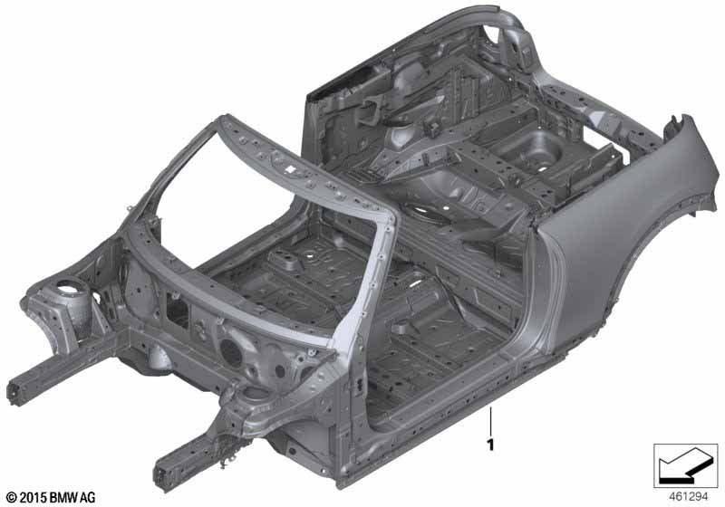 Szkielet karoserii  (41_2583) dla MINI Cabrio F57 LCI Cooper S Cabrio ECE