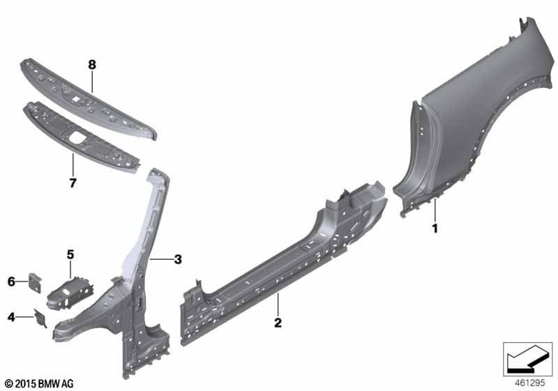 Szkielet boczny  (41_2584) dla MINI Cabrio F57 LCI One Cabrio ECE