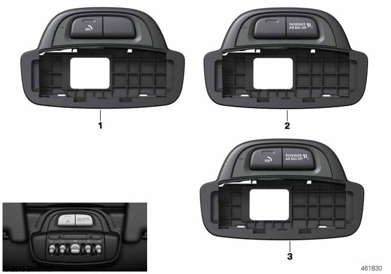 Przełącznik centrum funkc. dachu FZD  (61_5072) dla MINI Cabrio F57 LCI Cooper S Cabrio ECE