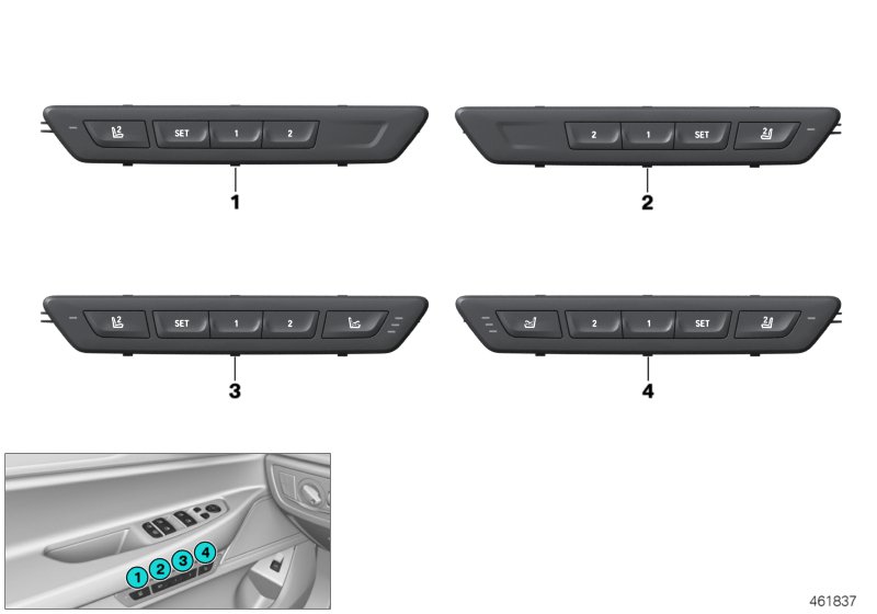 Funkcja fotela strona kierowcy  (61_6278) dla BMW 7' G12 LCI 730LdX Lim ECE