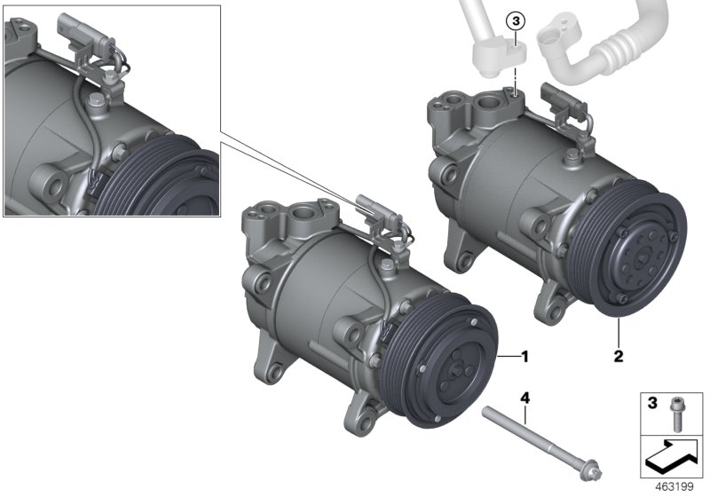 RP sprężarka klimatyzacji  (64_2083) dla BMW X2 F39 X2 18i SAC ECE
