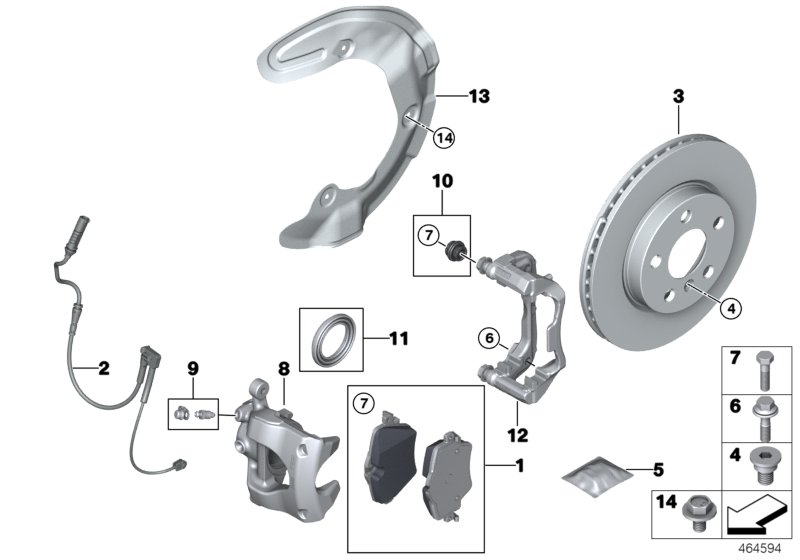 Hamulec przód-okładzina-czujnik  (34_3212) dla BMW X1 U11 X1 25eX SAV ECE