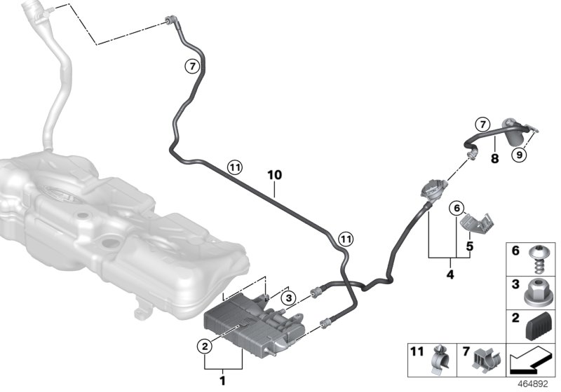 Filtr z węglem aktywnym/Odp. paliwa  (16_1417) dla BMW 2' F44 Gran Coupé 220i Gra ECE