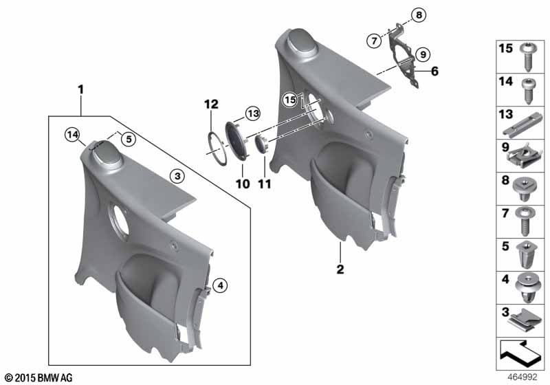 Tapicerka boczna tylna  (51_3771) dla MINI Cabrio F57 LCI JCW Cabrio ECE