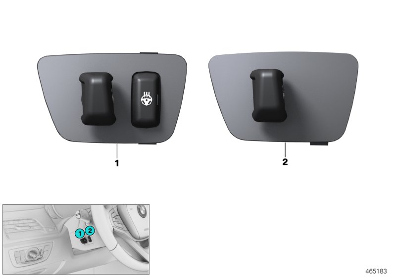 Przełącznik regul. /podgrz. kierownicy  (61_4852) dla BMW X5 G05 X5 30dX SAV ECE