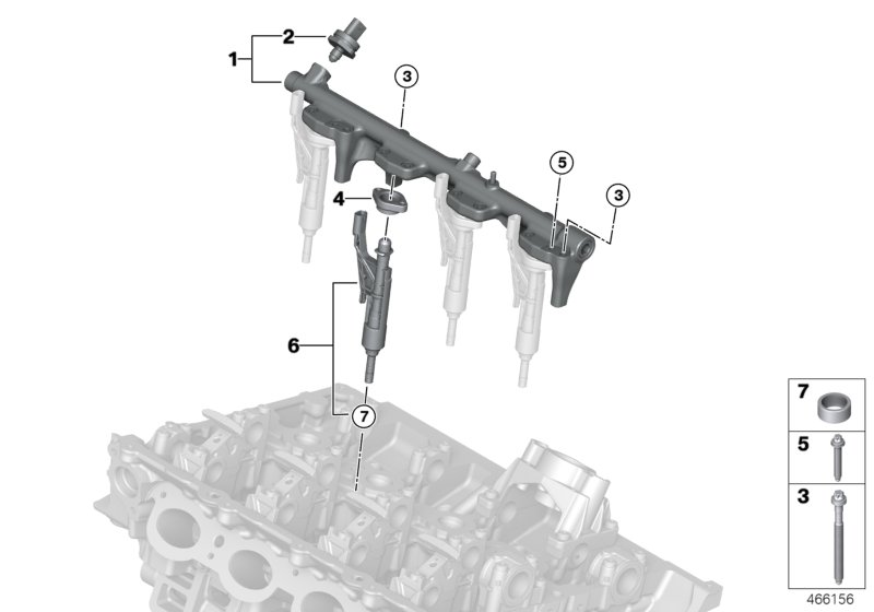 Szyna rail / wtryskiwacz  (13_2221) dla BMW 1' F40 128ti 5-d ECE