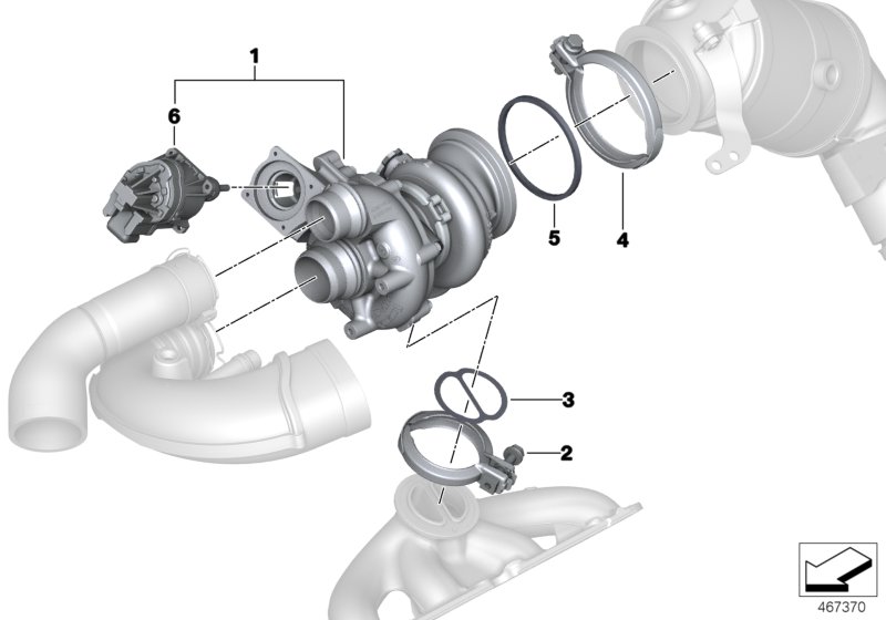 Turbosprężarka spalin  (11_6932) dla BMW 5' F90 M5 LCI M5 CS Lim ECE