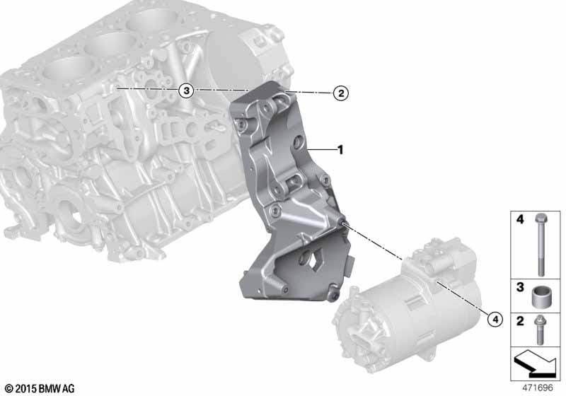 Obudowa silnika, elementy dod.  (11_6643) dla BMW X2 F39 X2 25eX SAC ECE