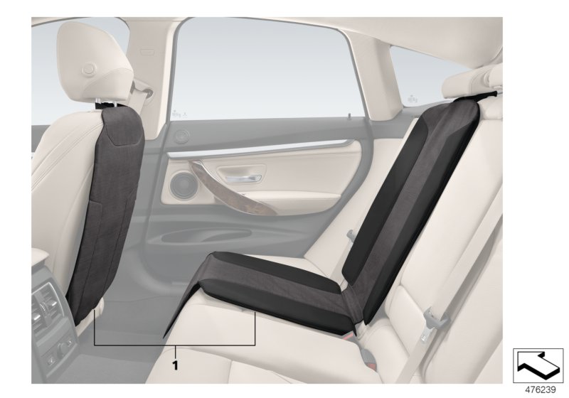 Osłona oparcia fotela i podkł. fot. dz.  (03_4051) dla BMW X3 G01 X3 30eX SAV ECE