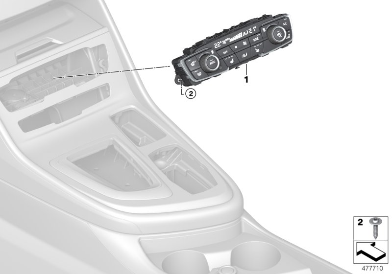 Panel obsługi automatycznej klimatyzacji  (64_2087) dla BMW 2' F45 Active Tourer LCI 216d Act ECE