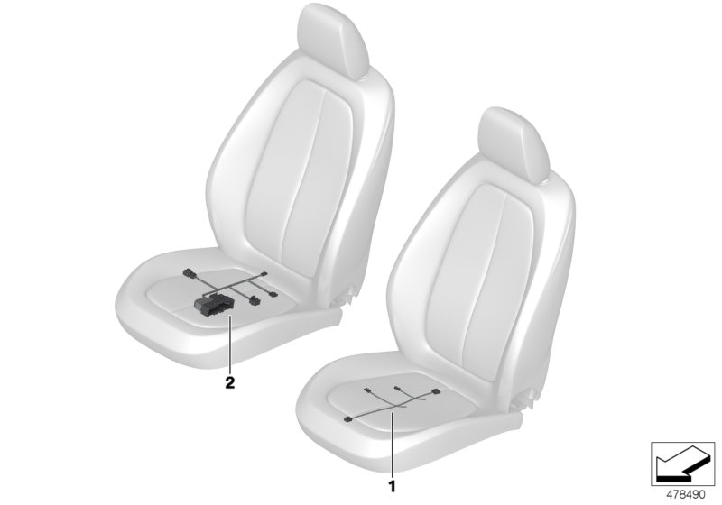 Wiązka kablowa fotela ręcznego  (61_5895) dla BMW X3 G01 LCI X3 30dX SAV ECE