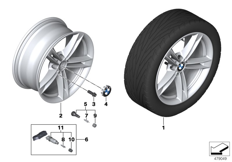 Koło BMW stop lekk.szpr.gw.707 - 18''  (36_2386) dla BMW 4' F33 LCI 435dX Cab ECE