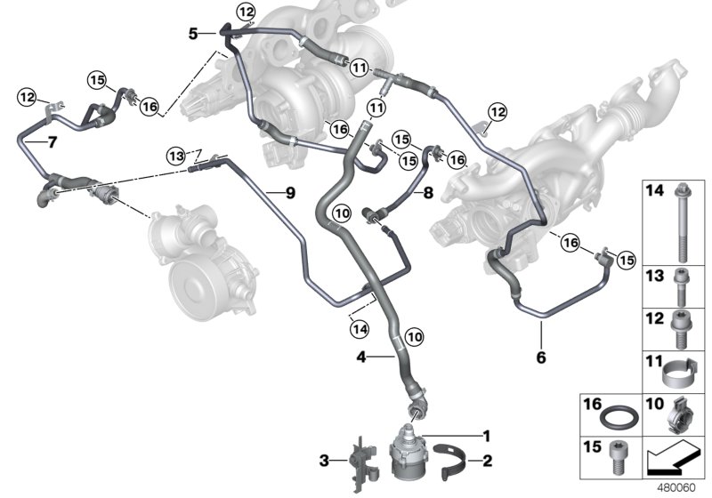 Układ chłodzenia turbosprężarki  (11_7931) dla BMW 7' G12 LCI M760LiX Lim ECE