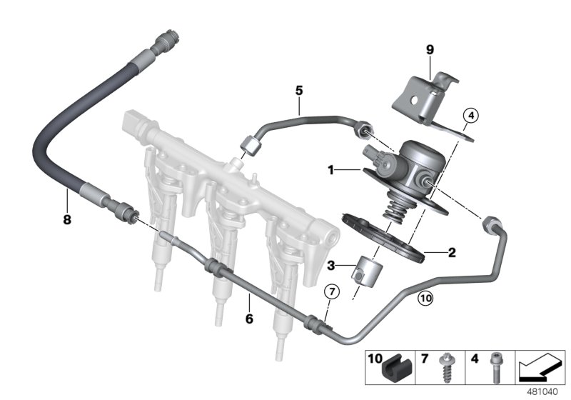 Pompa wysokociśnieniowa/przewody  (13_1566) dla MINI Clubman F54 LCI Cooper S Clubman ECE