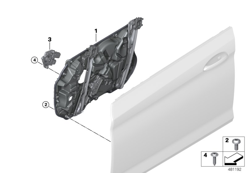 Mechanizm szyby drzwi przednich  (51_4603) dla BMW 5' G30 LCI 520i Lim ECE