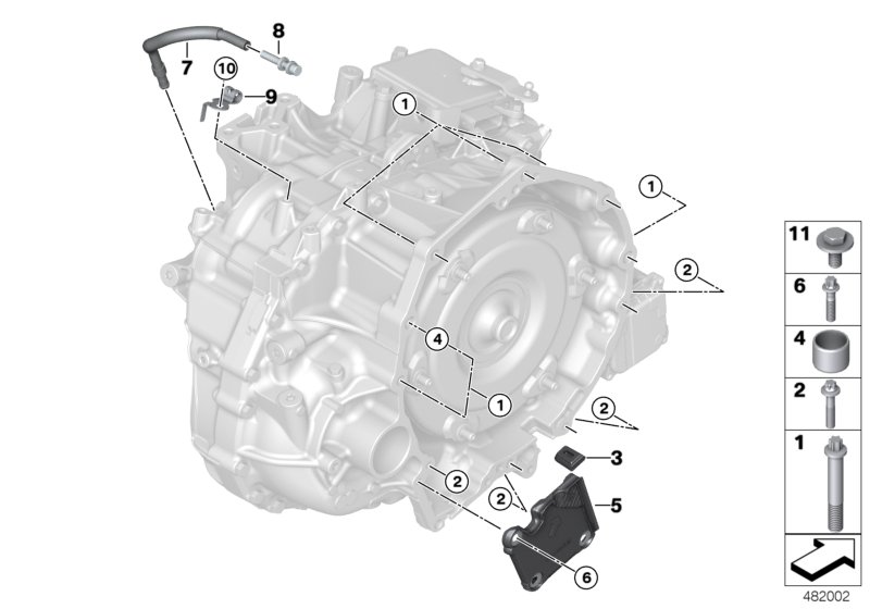 Skrzynia biegów, mocowanie / odpowietrz  (24_1674) dla BMW X2 F39 X2 18i SAC ECE