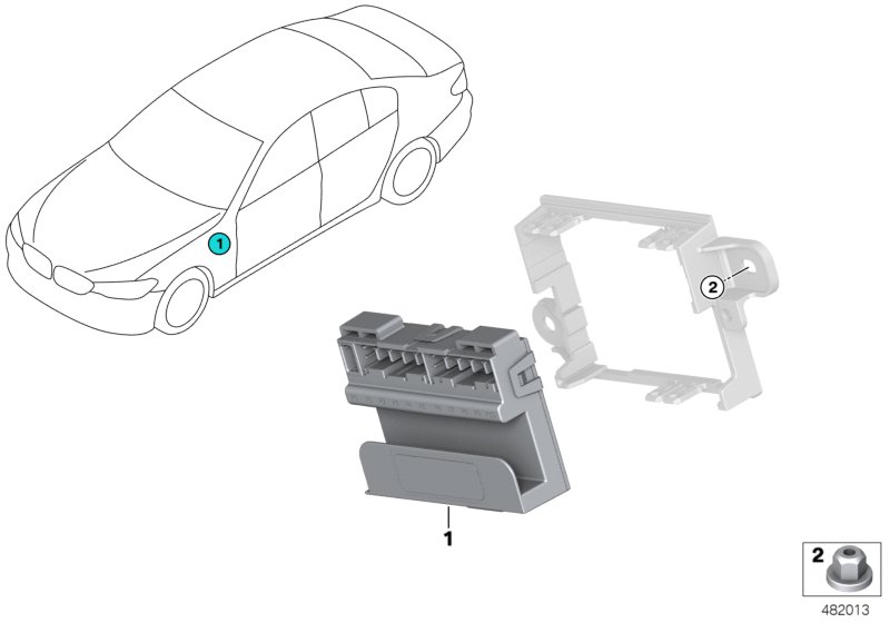 Ethernet-Switchbox  (61_5464) dla BMW 5' G30 LCI 520d Lim ECE
