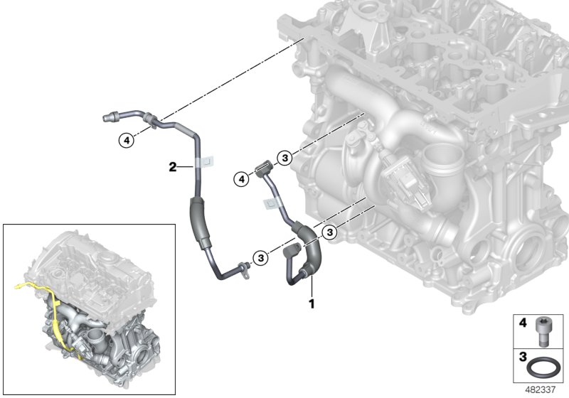 Układ chłodzenia turbosprężarki  (11_7222) dla MINI Countryman F60 LCI Cooper S ALL4 Countryman ECE