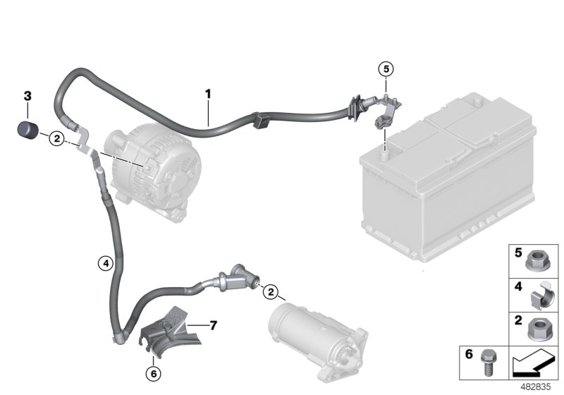 Przewód akumulatora / rozrusznika  (12_2431) dla BMW X1 F48 LCI X1 20iX SAV ECE