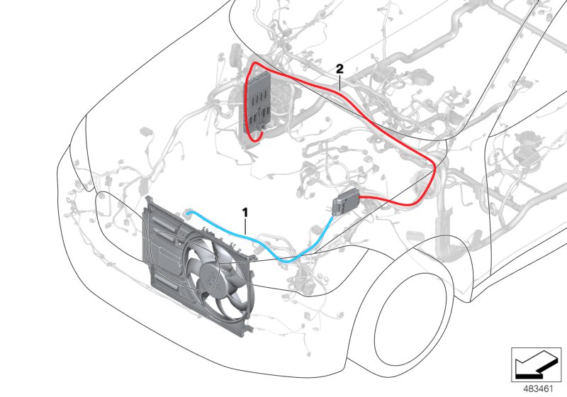 Przewód zasilający głównej wiązki kabli  (61_5552) dla BMW X2 F39 X2 18d SAC ECE