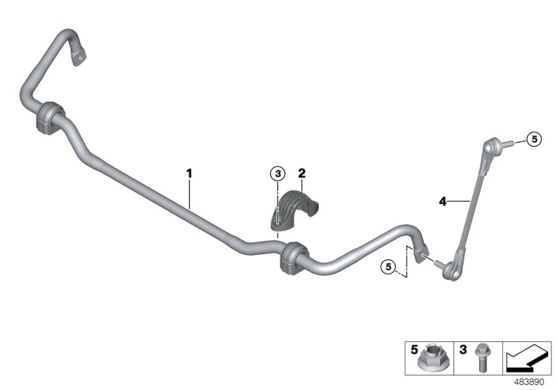 Stabilizator przedni  (31_2079) dla BMW X4 G02 LCI X4 30dX SAC ECE