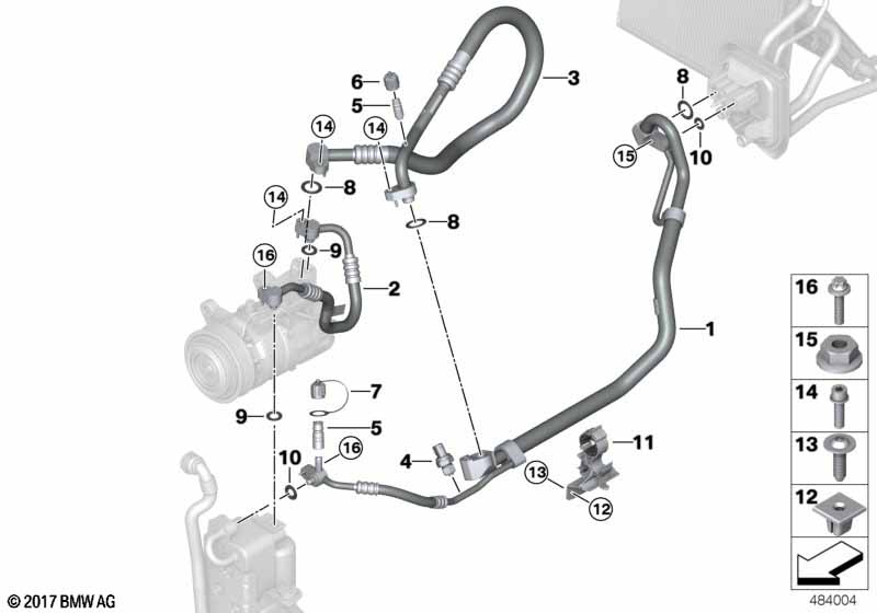 Przewody czynnika chłodniczego  (64_2334) dla BMW X4 G02 X4 M40iX SAC ECE