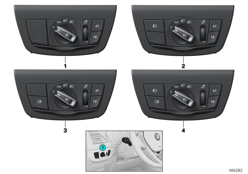 Panel obsługi świateł  (61_5616) dla BMW X3 G01 LCI X3 30eX SAV ECE