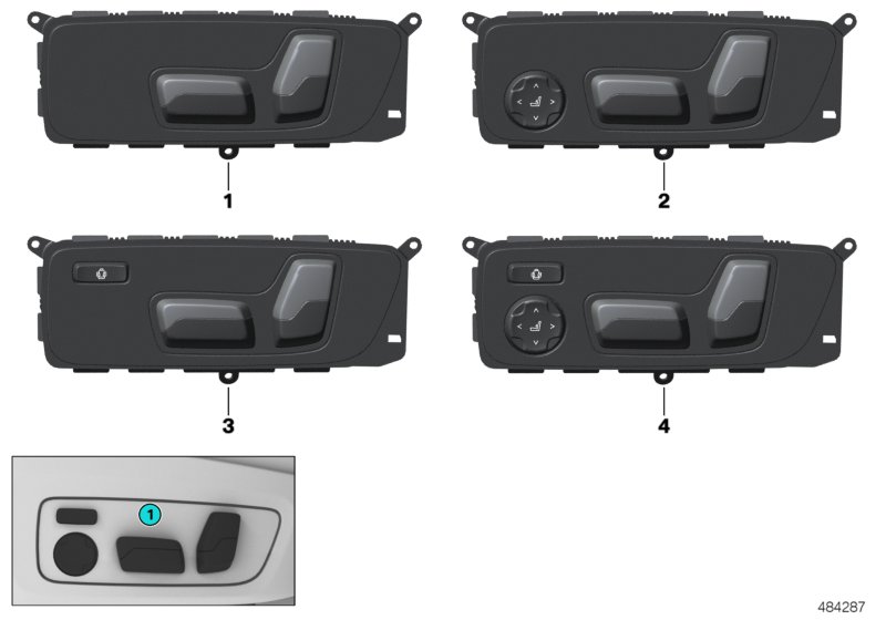 Przełącznik regulacji siedzenia kierowcy  (61_5619) dla BMW X3 G01 LCI X3 30eX SAV ECE
