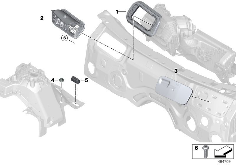 Kanał wlotu powietrza komory silnika  (64_2354) dla BMW X4 G02 LCI X4 30iX SAC ECE