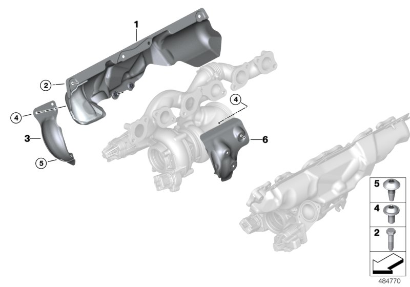 Turbosprężarka, osłona termiczna  (11_7936) dla BMW 7' G12 LCI M760LiX Lim ECE
