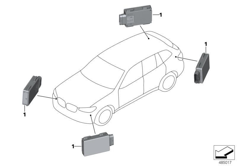Czujnik ostrzeżenia przed zmianą pasa  (66_0834) dla BMW X3 G01 LCI X3 18d SAV ECE