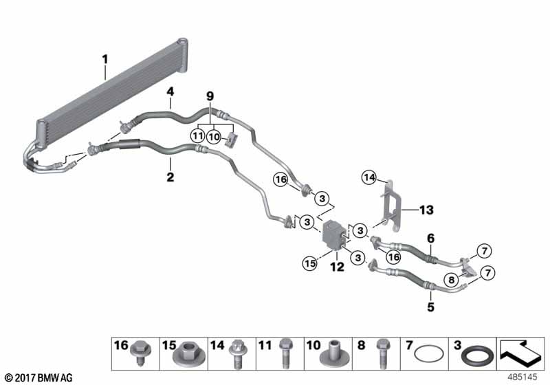 Chłodzenie oleju przekładniowego  (17_1258) dla BMW 2' F87 M2 LCI M2 CS Cou ECE